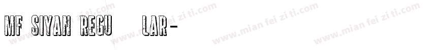MF SiYan Regular字体转换